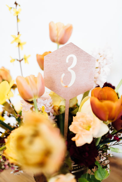 Honeycomb Centerpiece Table Numbers