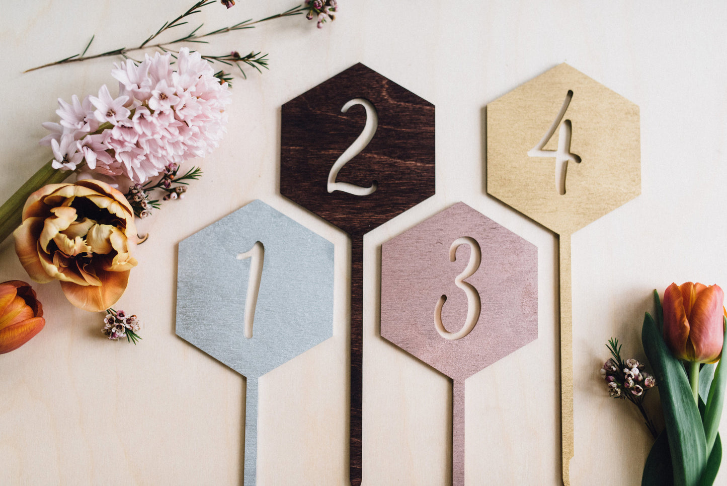 Honeycomb Centerpiece Table Numbers