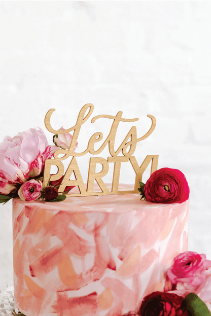 "Let's Party" Cake Topper