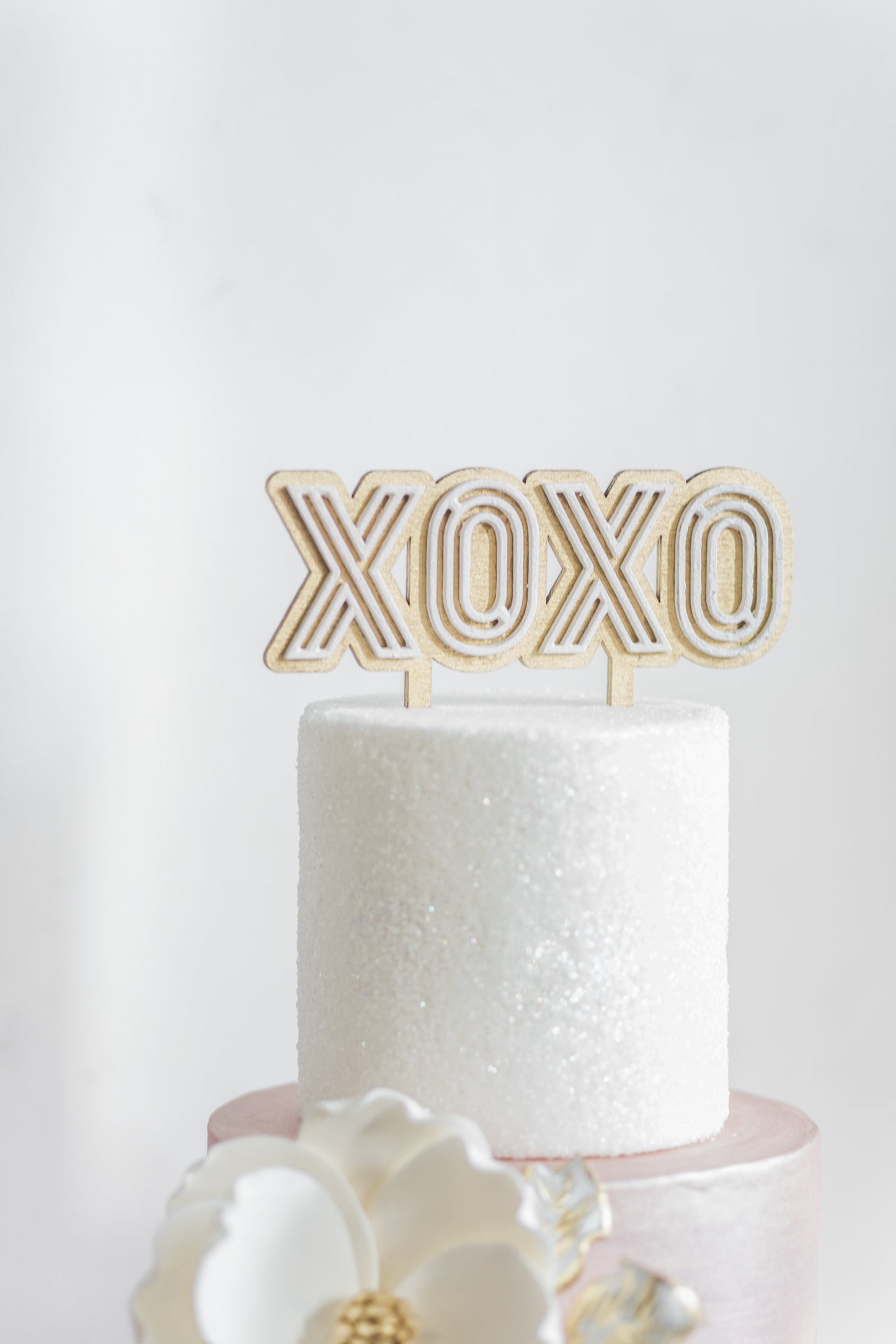 "XOXO" 2-Layered Cake Topper