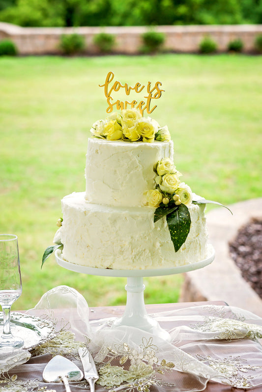 "Love is Sweet" Cake Topper