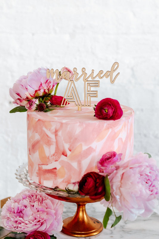"Married AF" Cake Topper